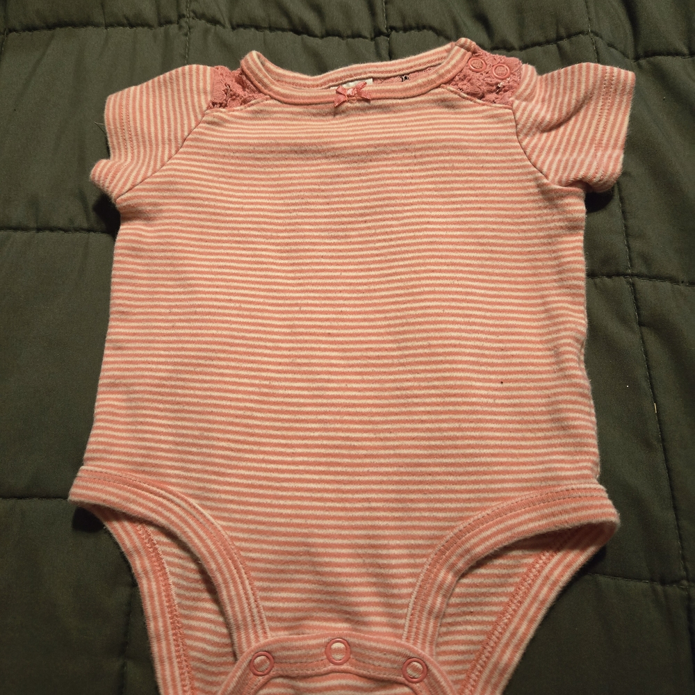 Carter's Pink Bodysuit with Ruffled Sleeves